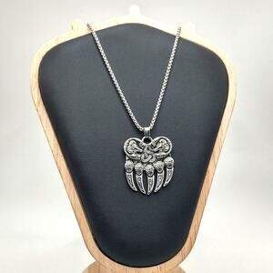 Necklace Stainless Viking Celtic Bear Paw Claw Trinity Pendant Birthday Gift NEW